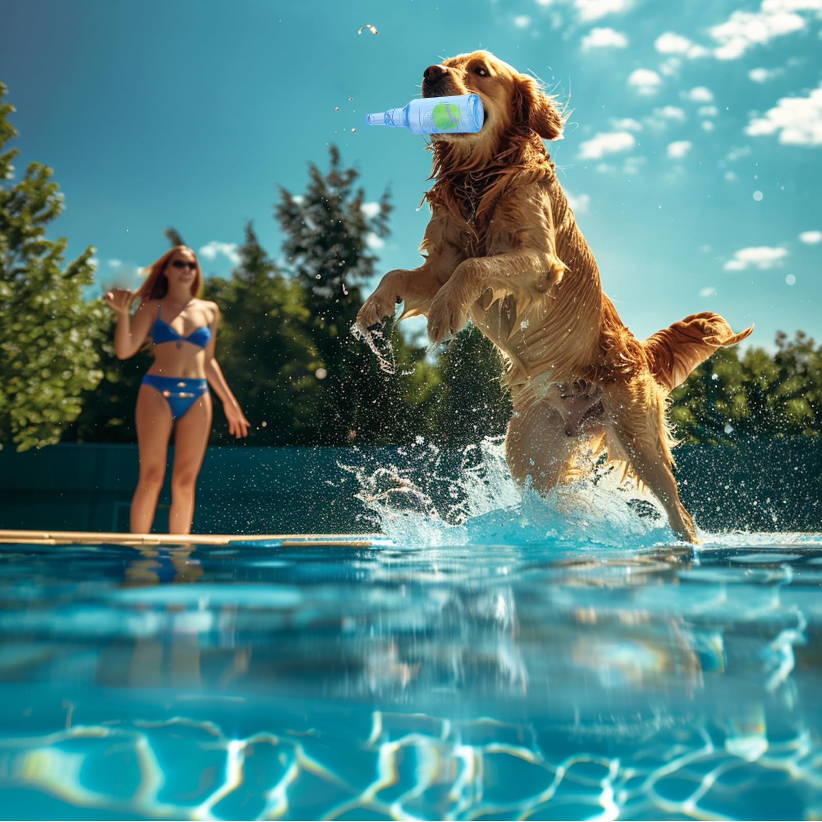 Mity rain water bottle dog toy cute design for all dog sizes