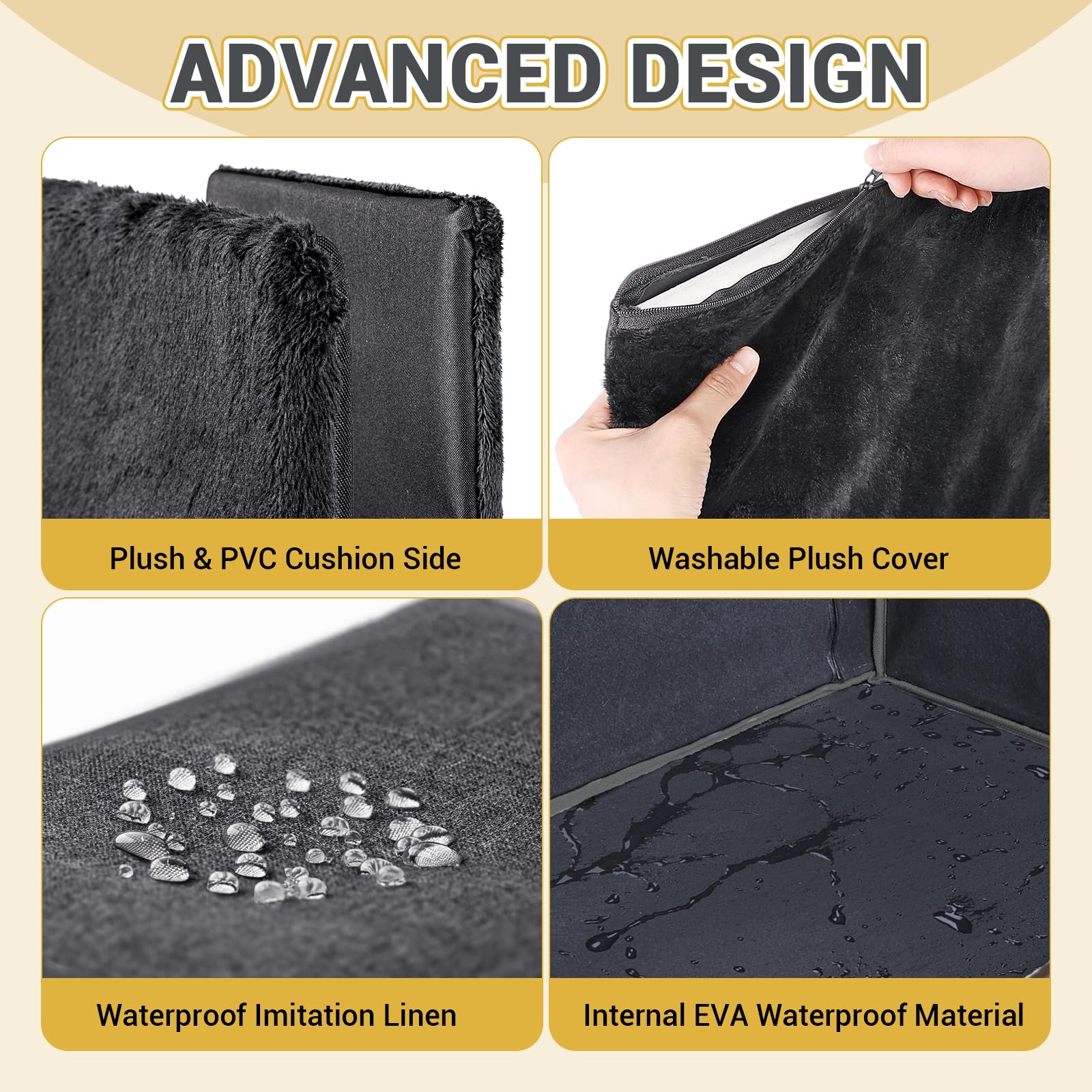 MIU COLOR Cat house detachable mat ready for machine washing