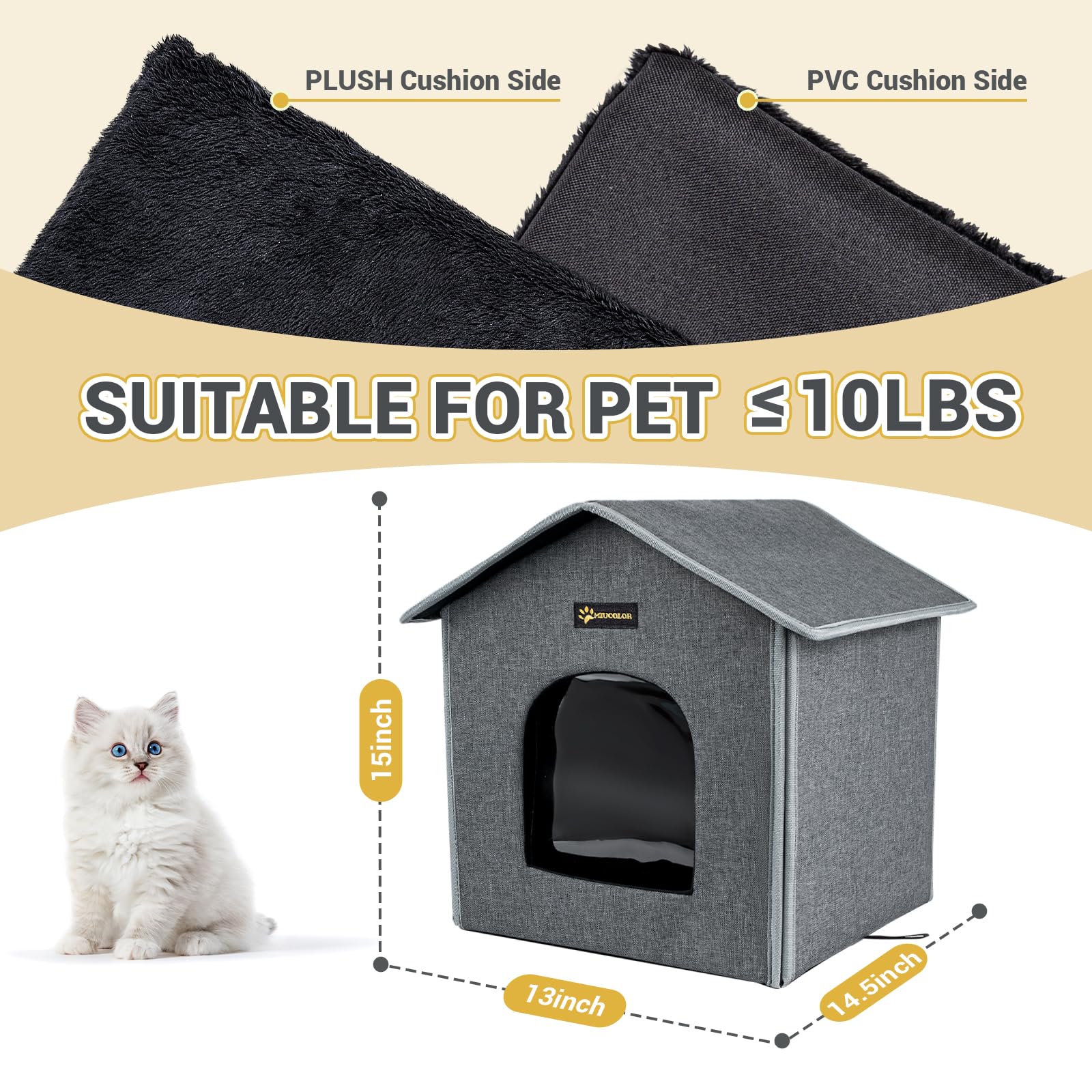 MIU COLOR Cat house being assembled without tools for quick setup