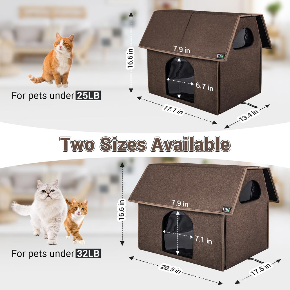 MIU COLOR outdoor cat house interior with cat illustrates cozy private space.