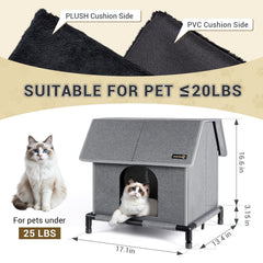 MIU COLOR outdoor cat house tool-free assembly with hook-and-loop fasteners.