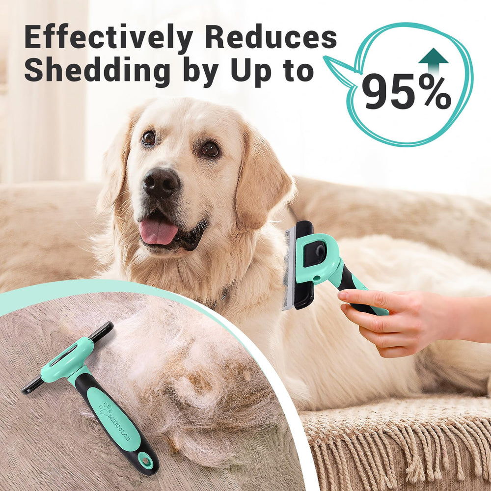 MIU COLOR Pet Grooming Brush anti-slip handle improves grip during grooming