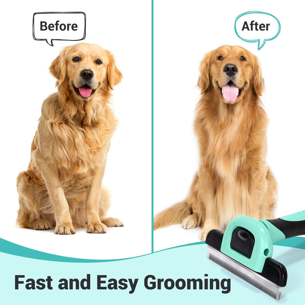 MIU COLOR Pet Grooming Brush removing undercoat for smoother coat