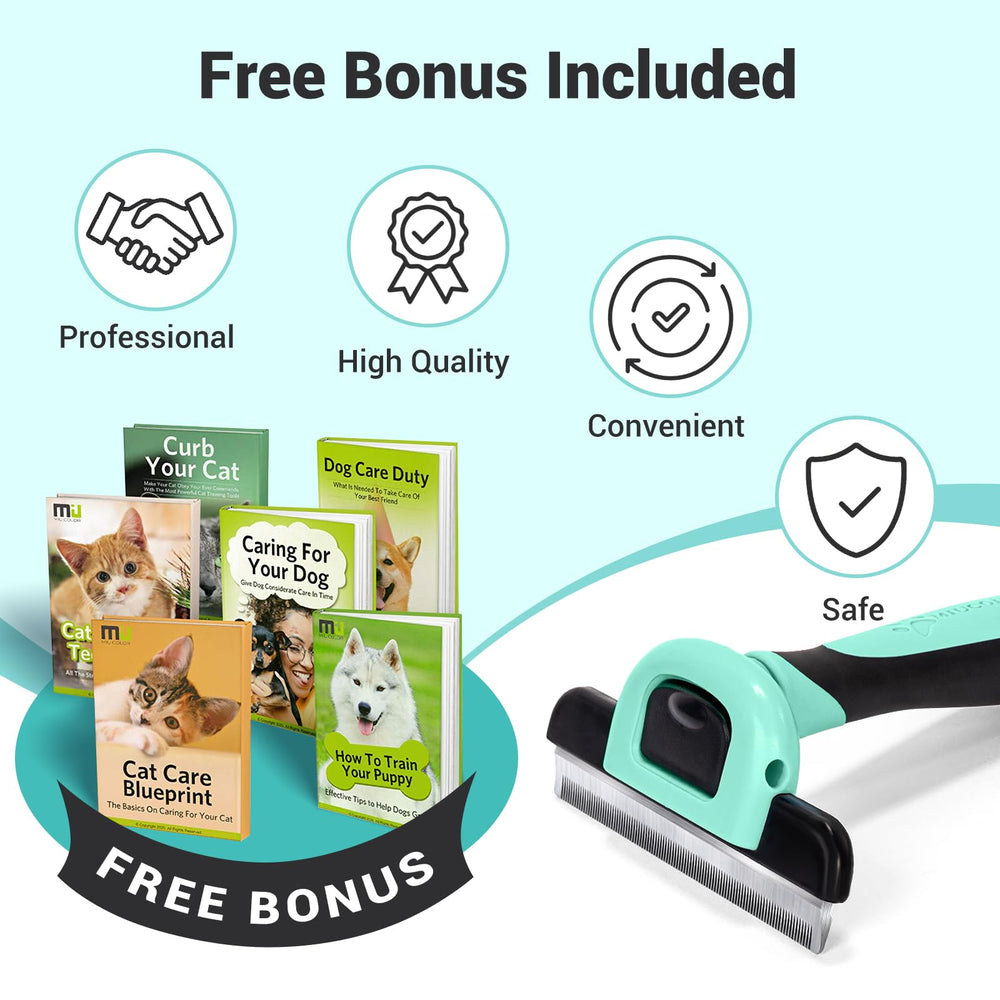 MIU COLOR Pet Grooming Brush safe blade cover protects during storage