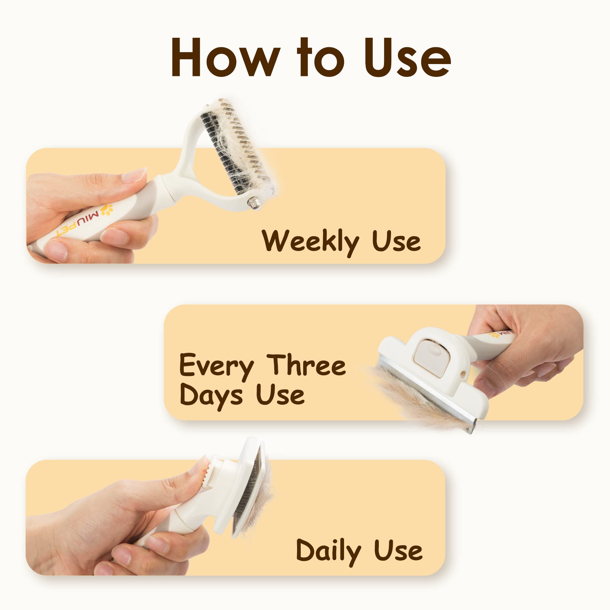 MIU PET Detachable comb head feature enables quick maintenance and replacement.