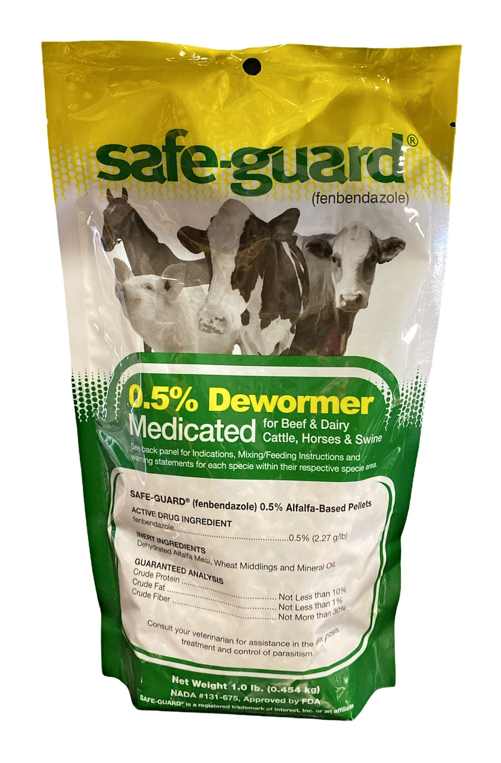 Miubaao Safe Guard Pellet image illustrating a multi-species dewormer for farms and parasite control.
