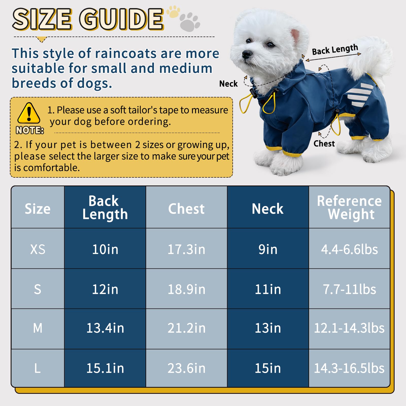 Miucat lightweight breathable fabric keeps dogs comfortable in wet weather