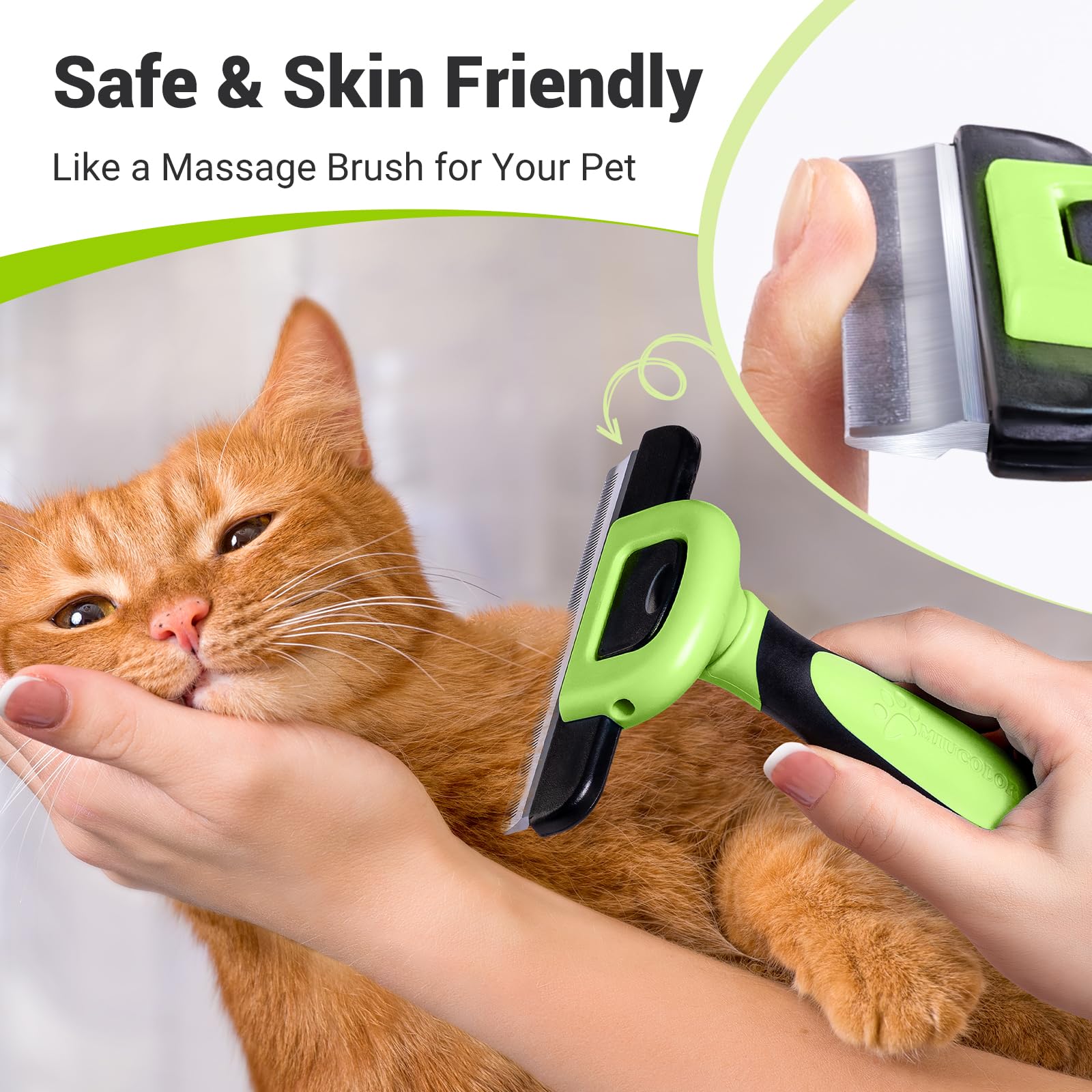 MIU COLOR Anti-slip handle provides comfortable control during brushing sessions.