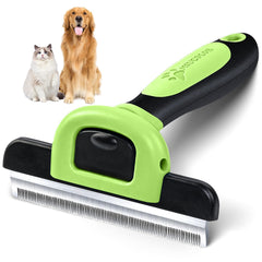 MIU COLOR Pet Grooming Brush Apple Green with detachable head for effortless fur removal.