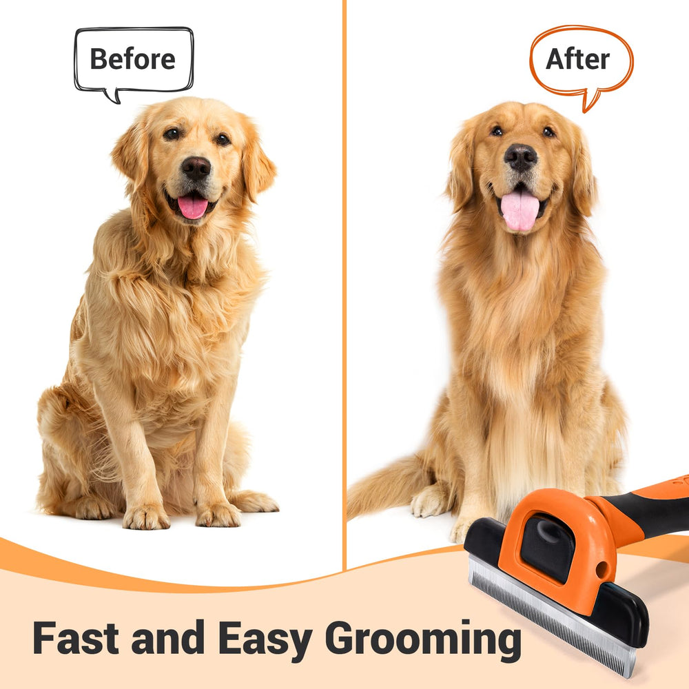 MIU COLOR grooming brush includes safety blade cover to protect blades and pets.