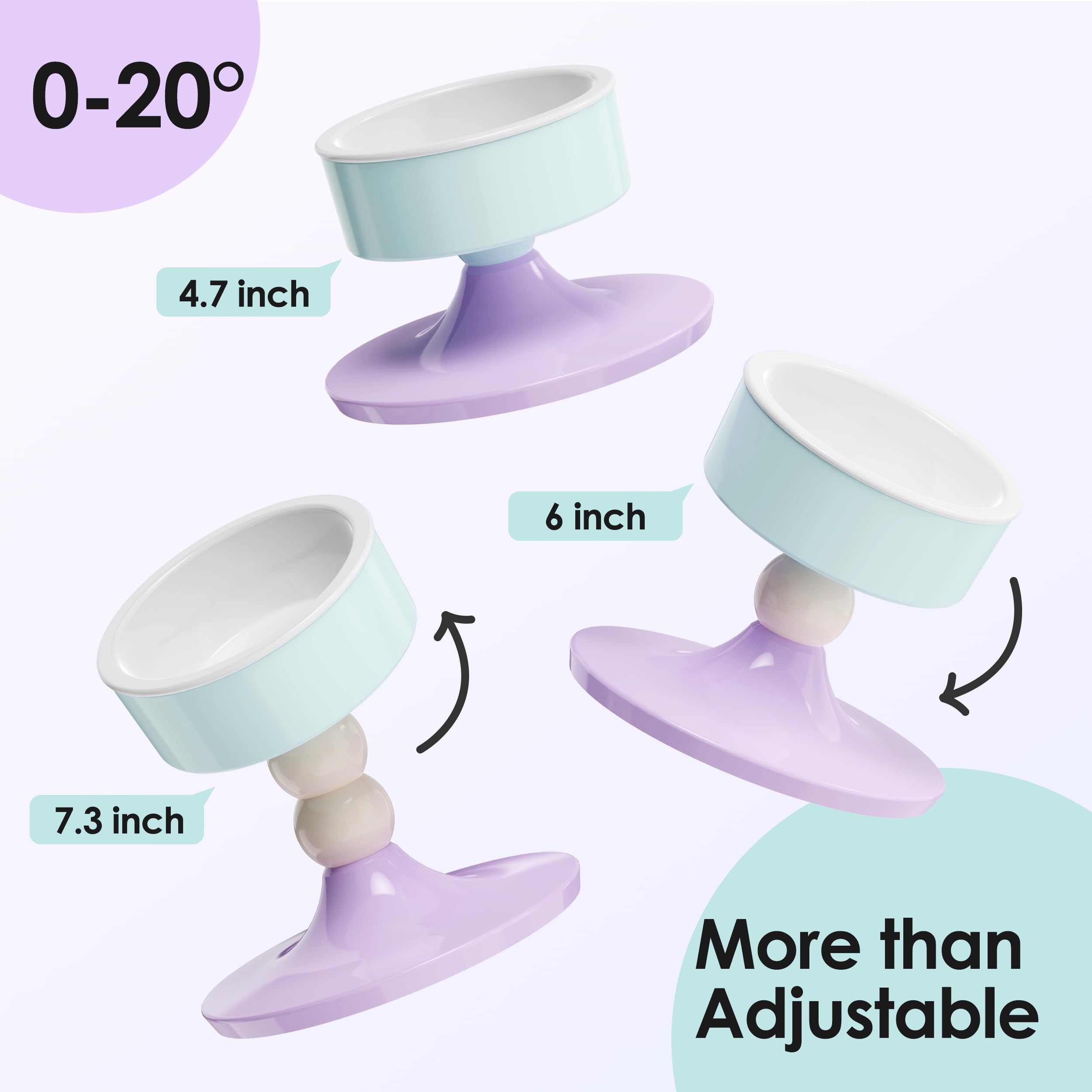 MIU PET ceramic elevated cat bowls detachable bowl for easy cleaning and hygiene