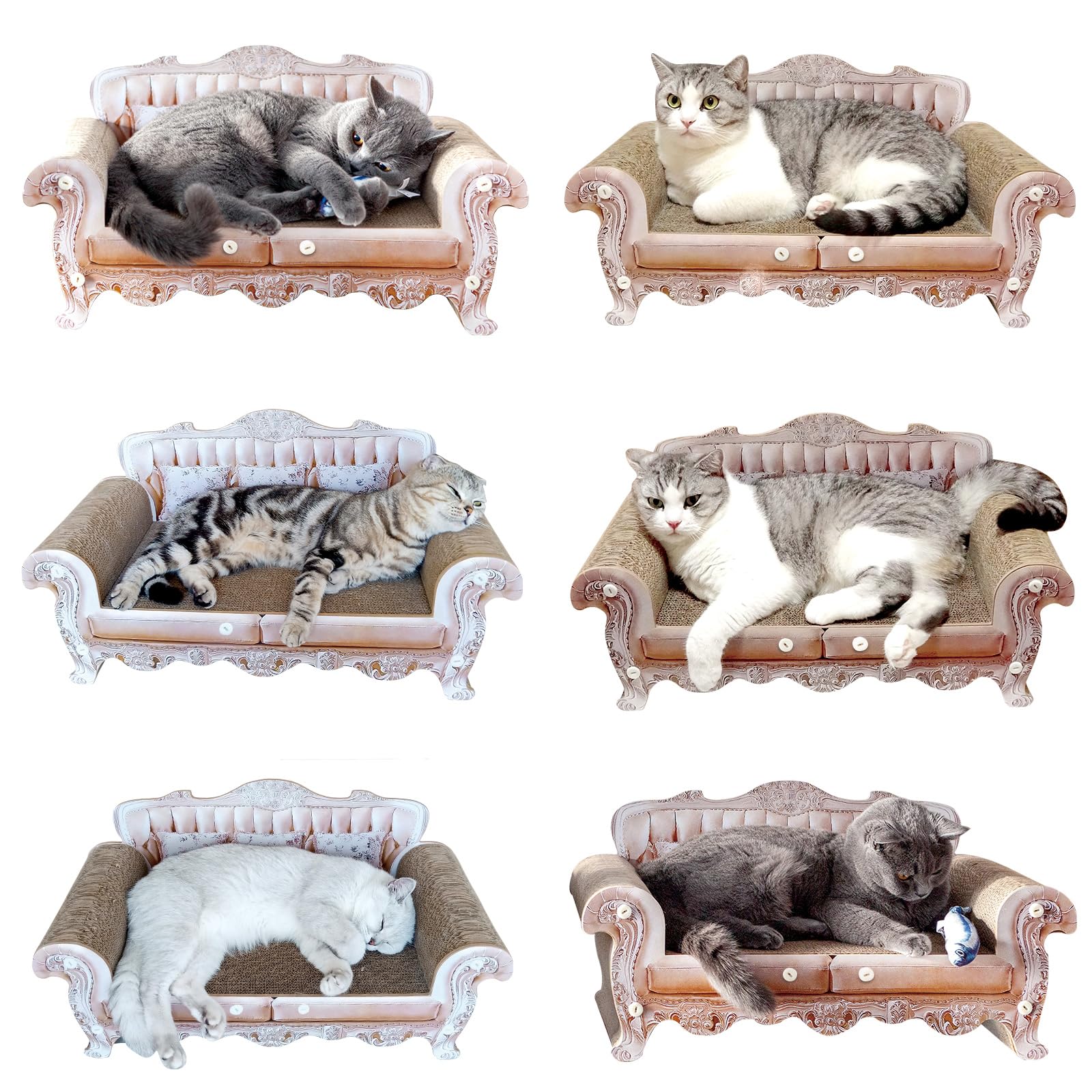 Miwoowim cat scratcher bed cardboard house highlighting space for rest and play