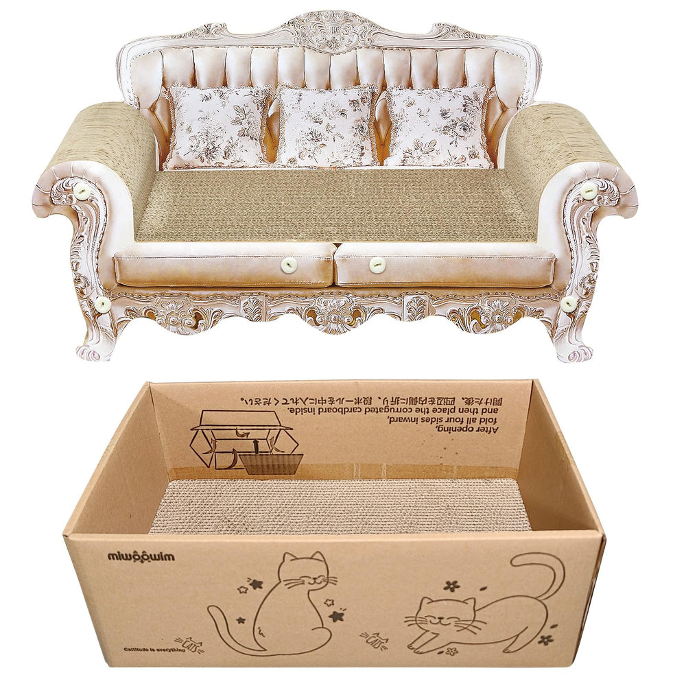 Miwoowim cat scratcher bed cardboard house interior shot for cozy hideaway
