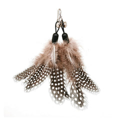 miwoowim cat wand blue feather with bell encourages active exercise