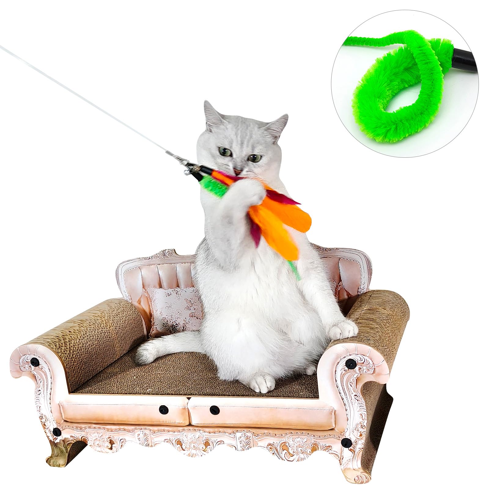 miwoowim cat wand toy set packaging for gifting and setup