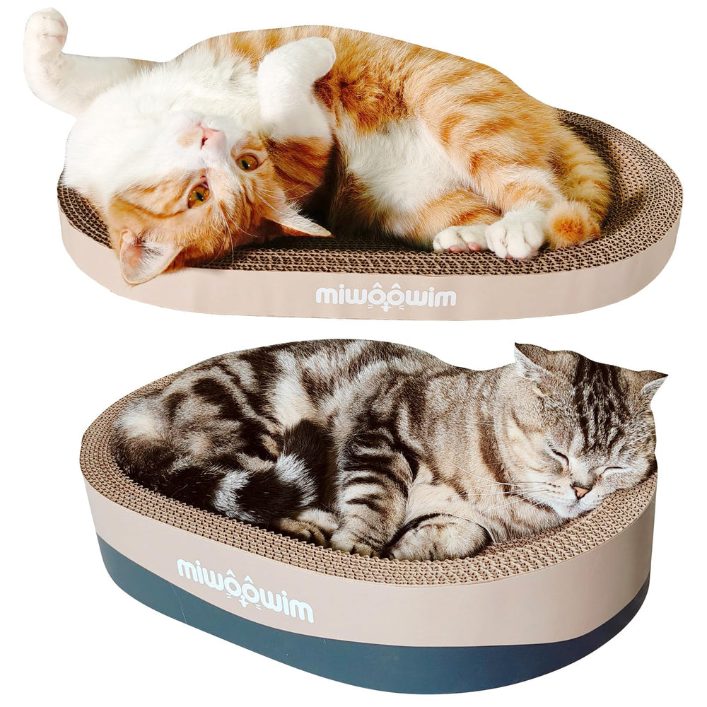 Miwoowim durable recyclable cardboard ensures safe, natural scratching.