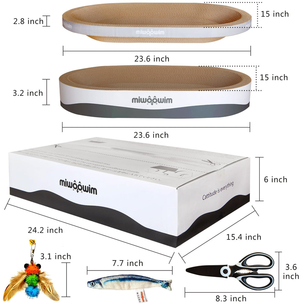 miwoowim oval scratcher bed ergonomic bowl 02 encourages curling and calm resting.
