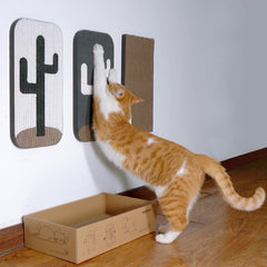Miwoowim wall-mounted scratcher set on a wall helps protect furniture and save space.