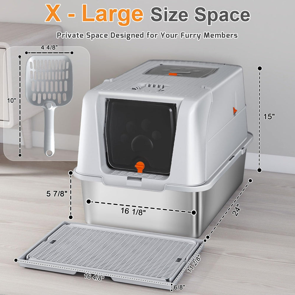 MIWOOYY spacious 24x16 design supports multi-cat households with less frequent litter changes.