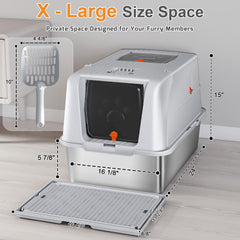 MIWOOYY spacious 24x16 design supports multi-cat households with less frequent litter changes.