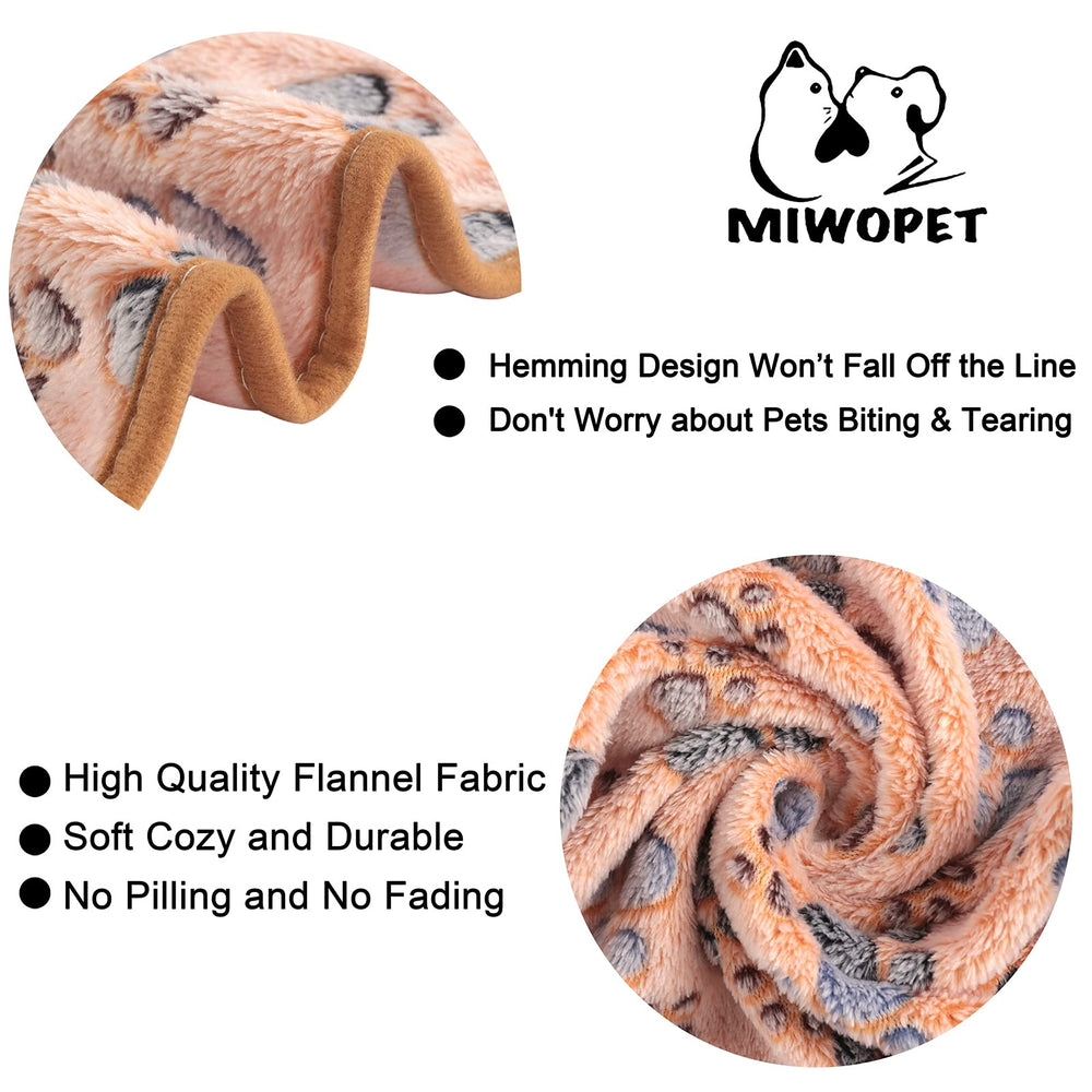 MIWOPET soft flannel dog-cat blanket with plush, cozy feel.