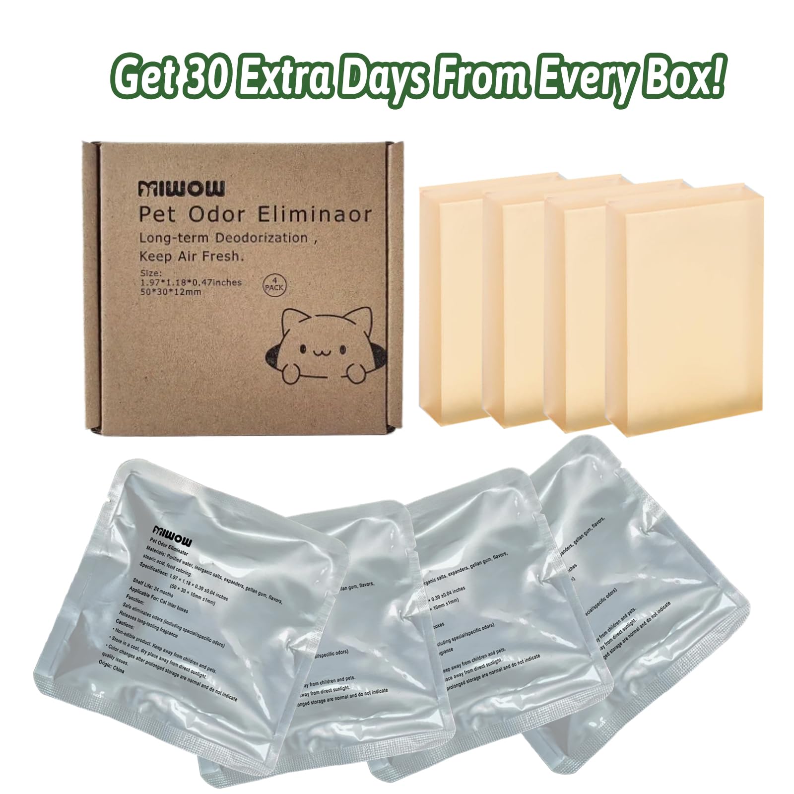 Miwow sealed packaging and placement for spill-free storage