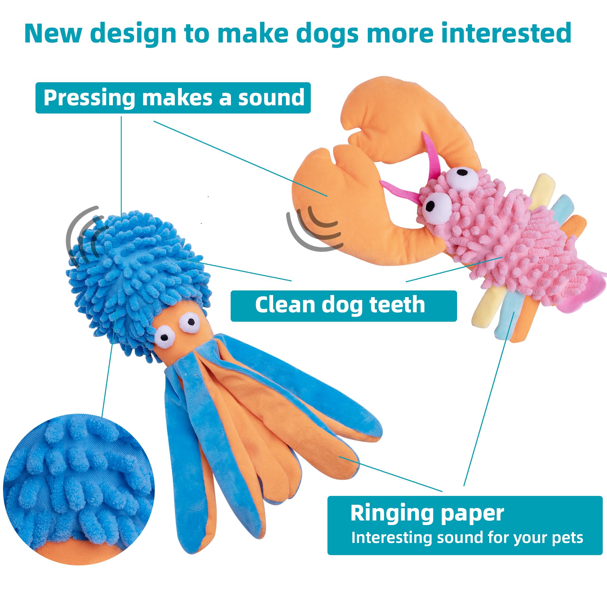 Mixcotia duck plush squeaky toy with bright colors for playful fetch and chew.