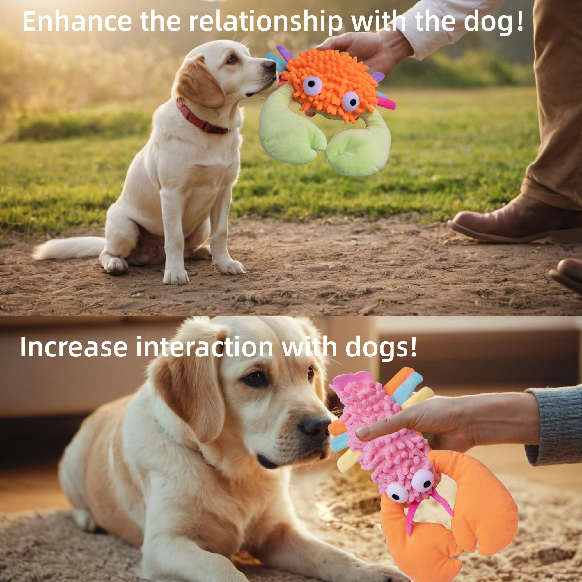 Mixcotia hedgehog plush squeaky toy with textured teething surface for soothing chews.