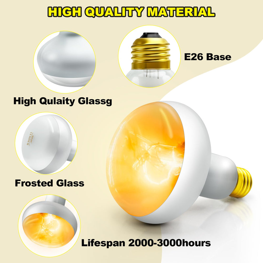 MIXJOY 100W reptile heat lamp bulb 2-pack packaging ready for replacement