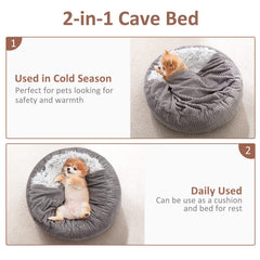 MIXJOY bed with attached blanket for warm, secure snuggling