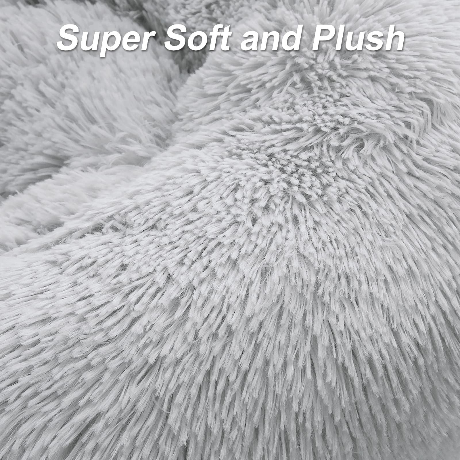 MIXJOY Calming Cat Bed donut design highlighting head and neck support