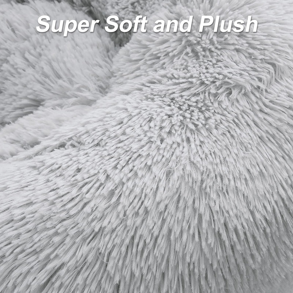 MIXJOY Calming Cat Bed donut design highlighting head and neck support