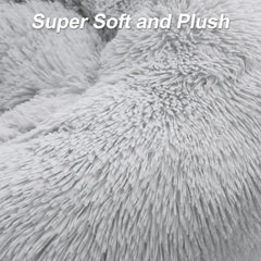 MIXJOY Calming Cat Bed donut design highlighting head and neck support