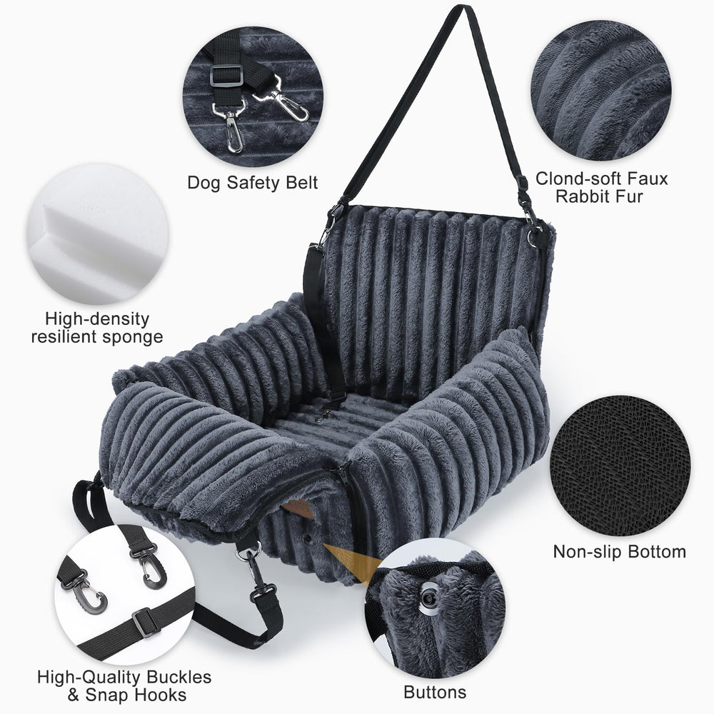 MIXJOY clip-on-safety-leash keeps a small pet secure while you drive