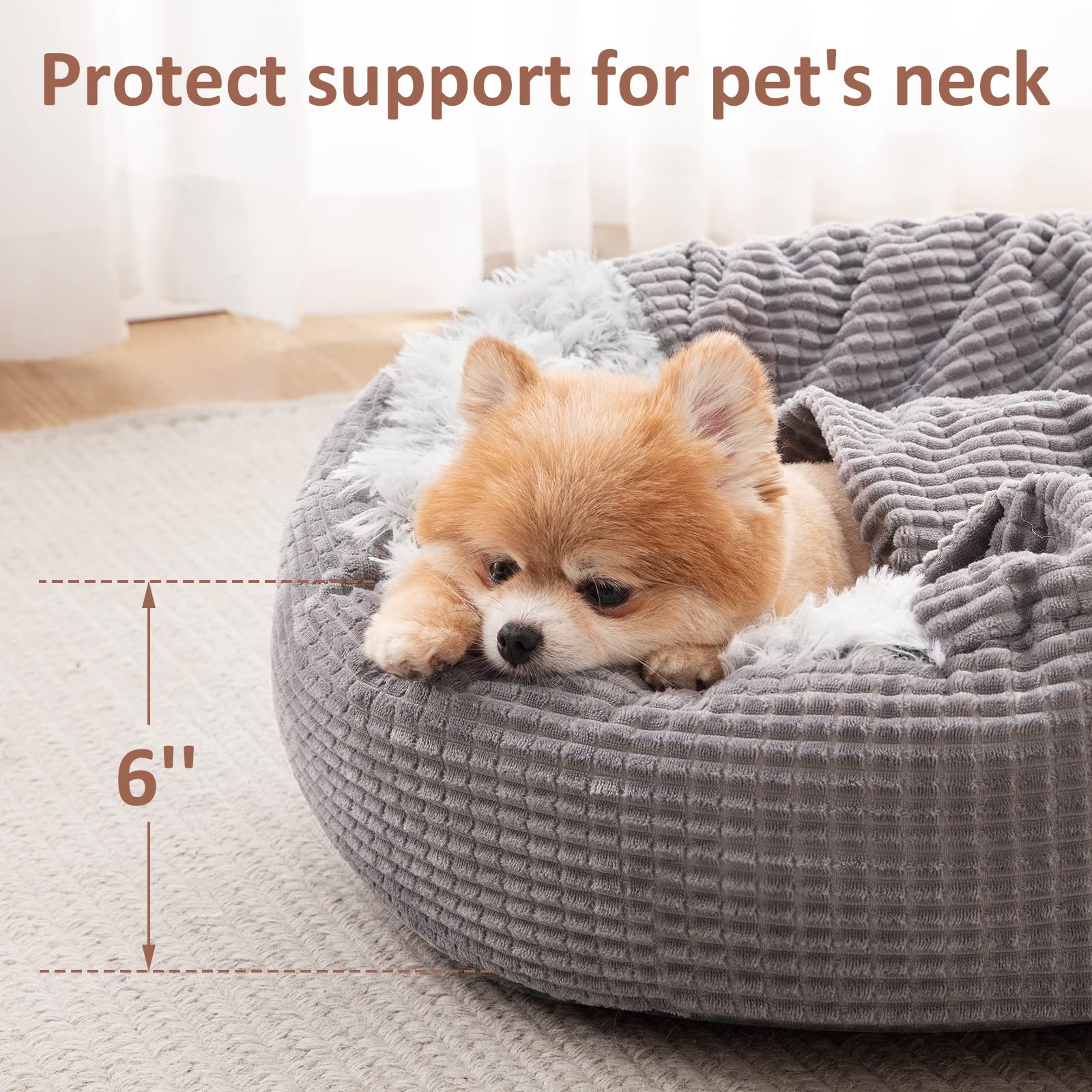 MIXJOY dog bed anti-slip bottom keeps pets steady on floors