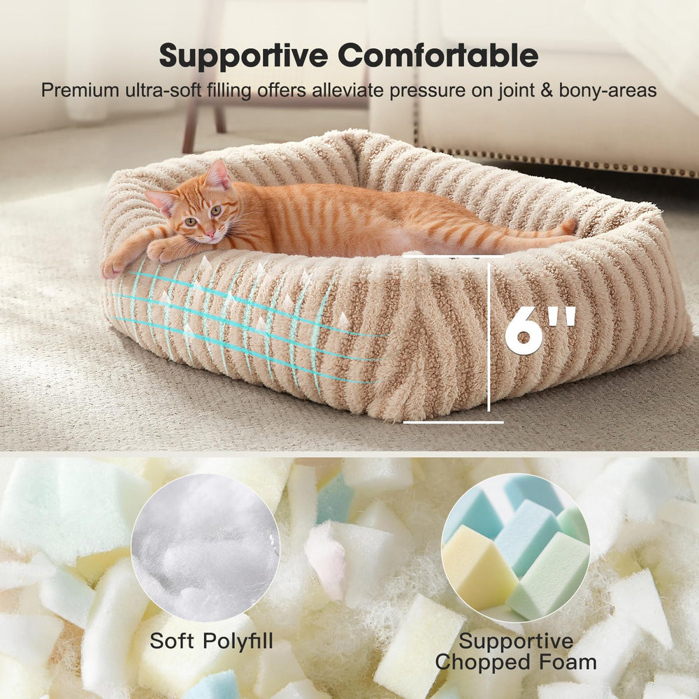 MIXJOY dog bed shows anti-slip bottom for stable lounging.