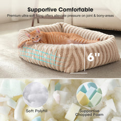 MIXJOY dog bed shows anti-slip bottom for stable lounging.