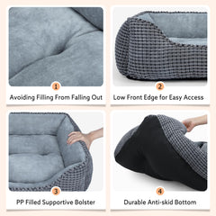 MIXJOY dog bed anti-slip bottom keeps bed in place during play.