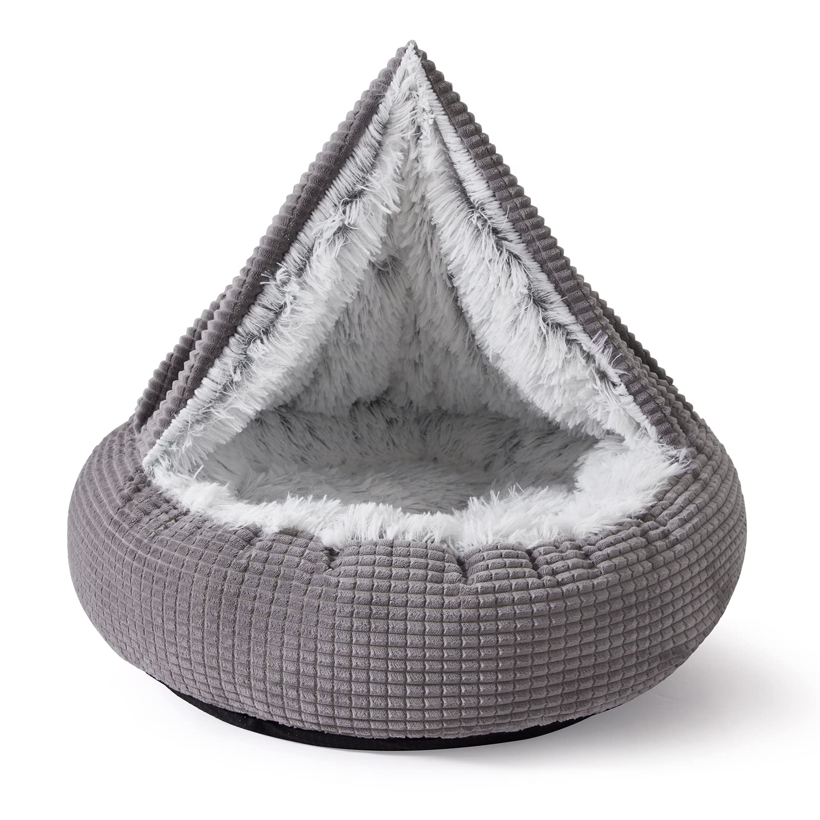 MIXJOY dog bed hooded cave offers cocoon-like rest for calm naps