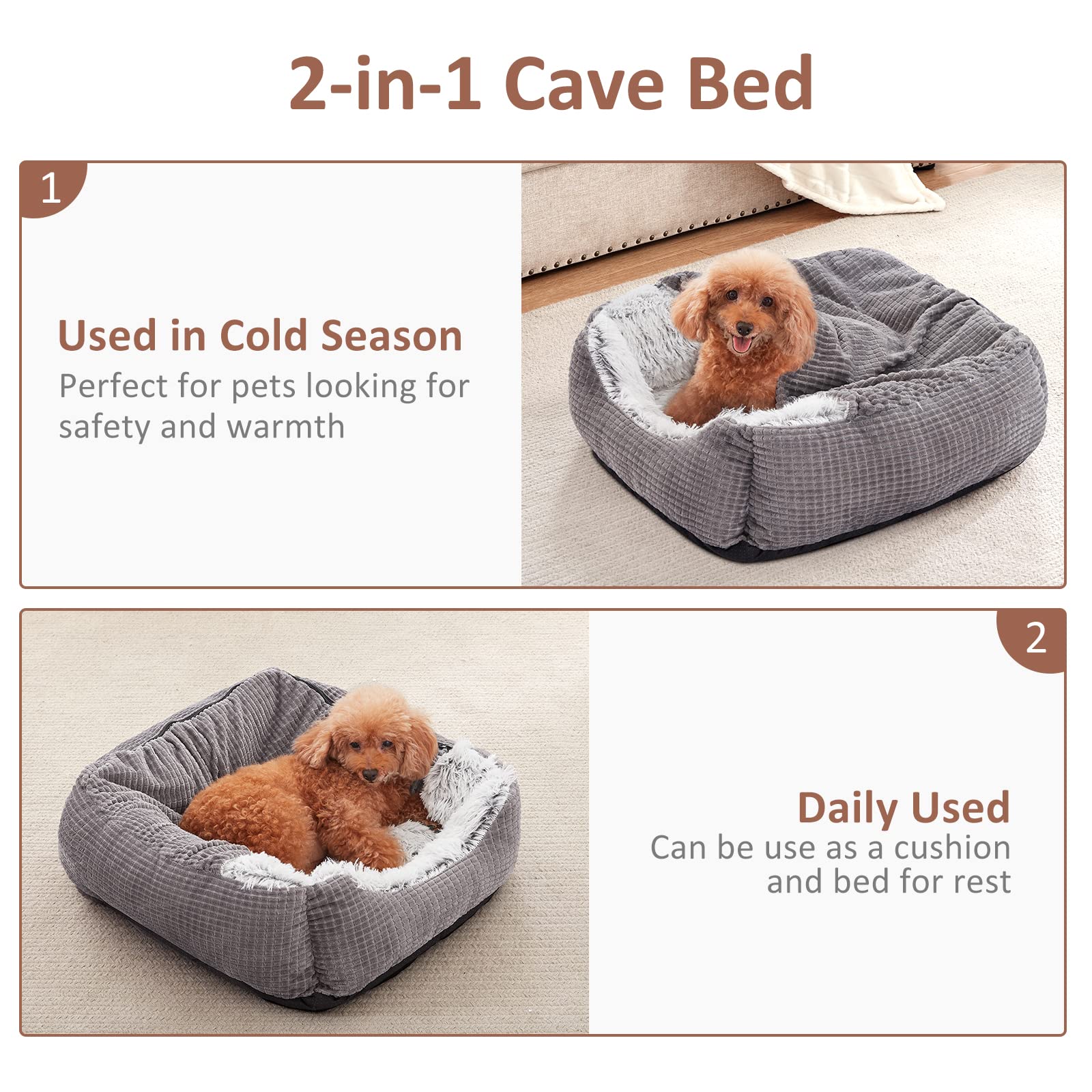 MIXJOY dog bed non-slip bottom for stable placement