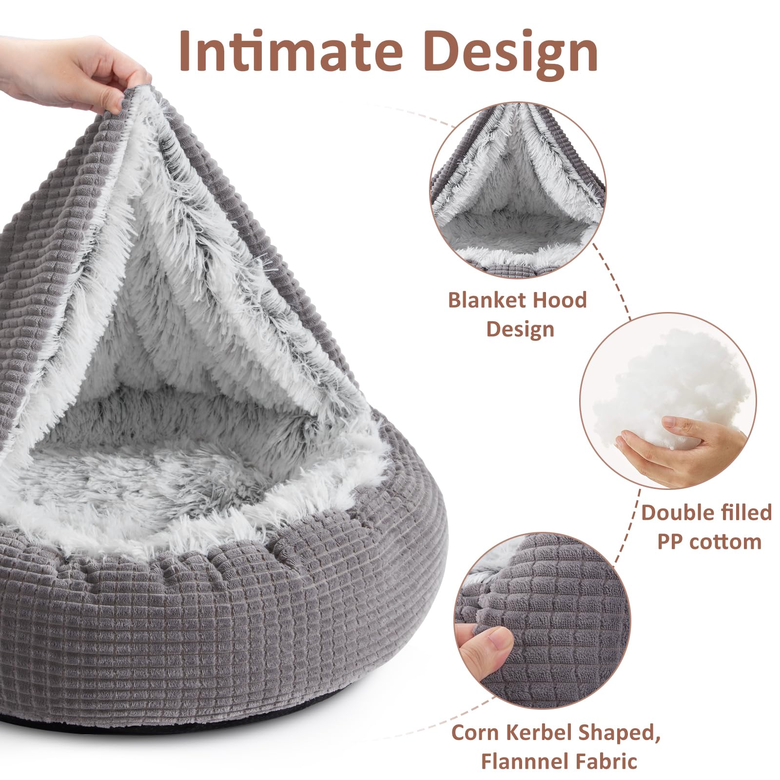MIXJOY dog bed soft flannel outside delivers durable warmth and comfort