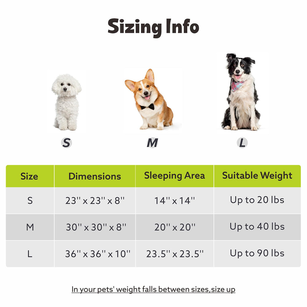 MIXJOY bed features soft plush fabric for luxurious pet comfort.