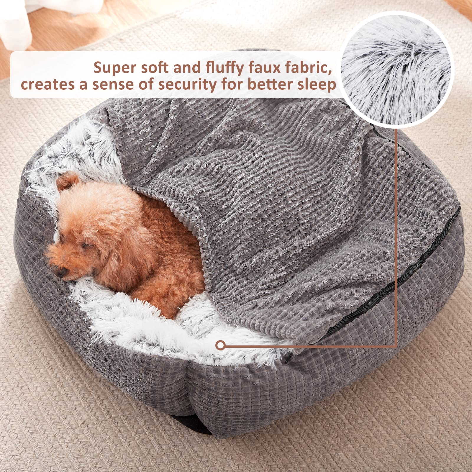MIXJOY machine washable dog bed stays clean with gentle cycles.