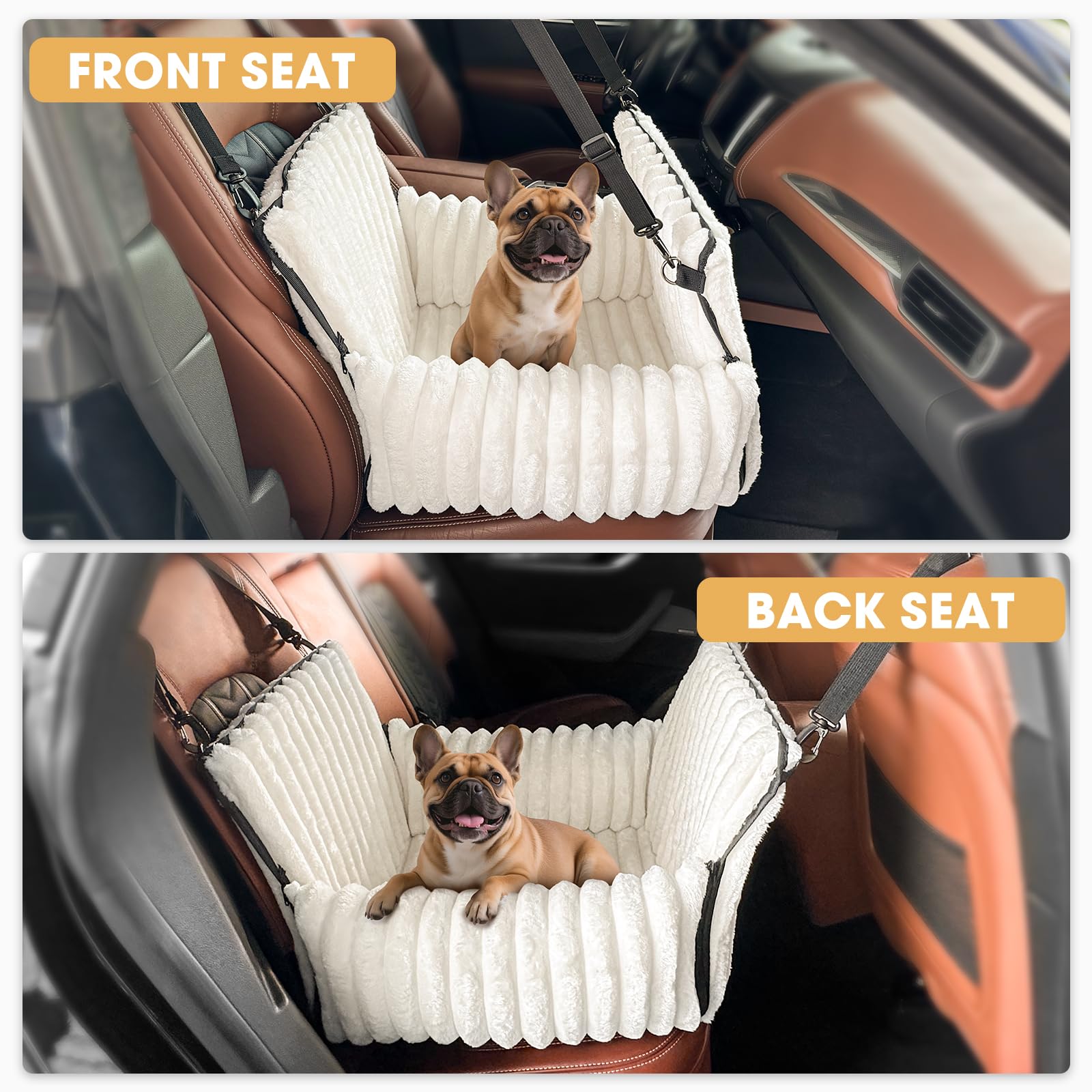 MIXJOY dog car seat convertible design demonstrates easy mode switching for travel and home use.