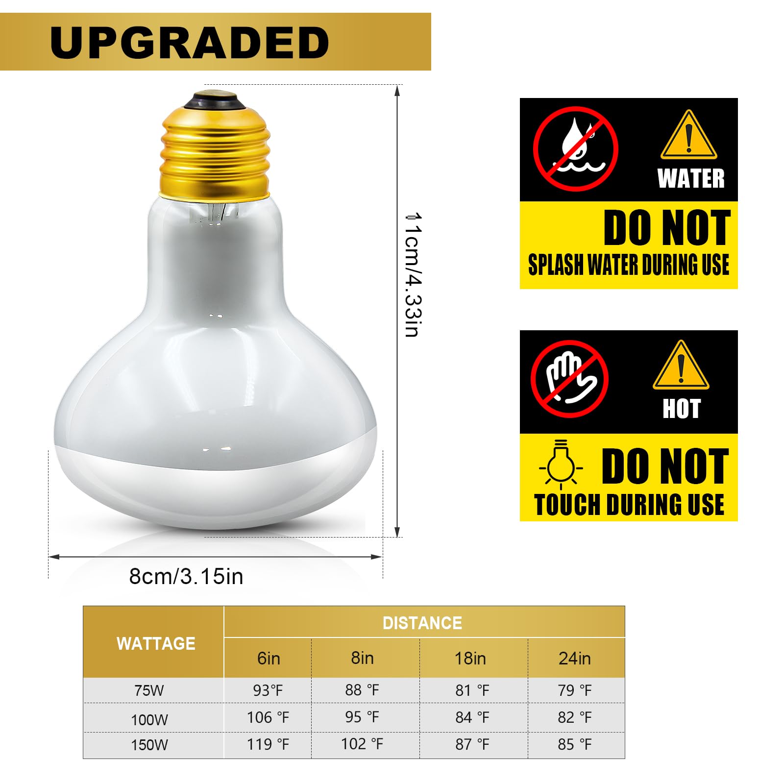 MIXJOY frosted glass shade image shows glare reduction and eye friendly illumination for reptiles
