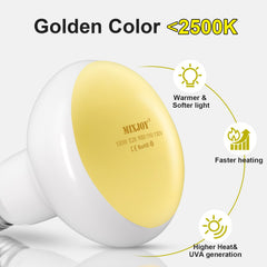 MIXJOY heat beam bulbs focus warmth for efficient basking in terrariums.
