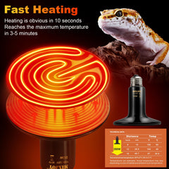 MIXJOY heat emitter with E26 base compatibility for simple setup