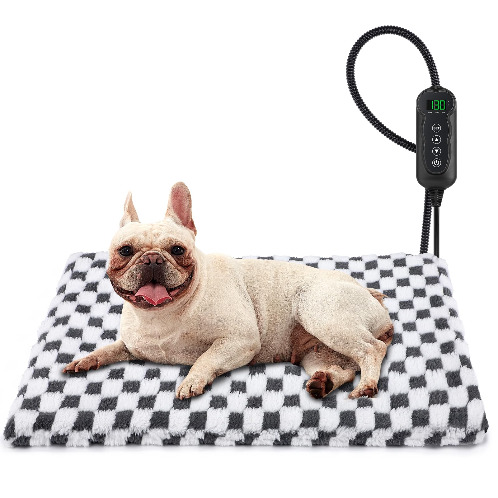 MixJOY heated dog bed cover close-up offering cozy naps