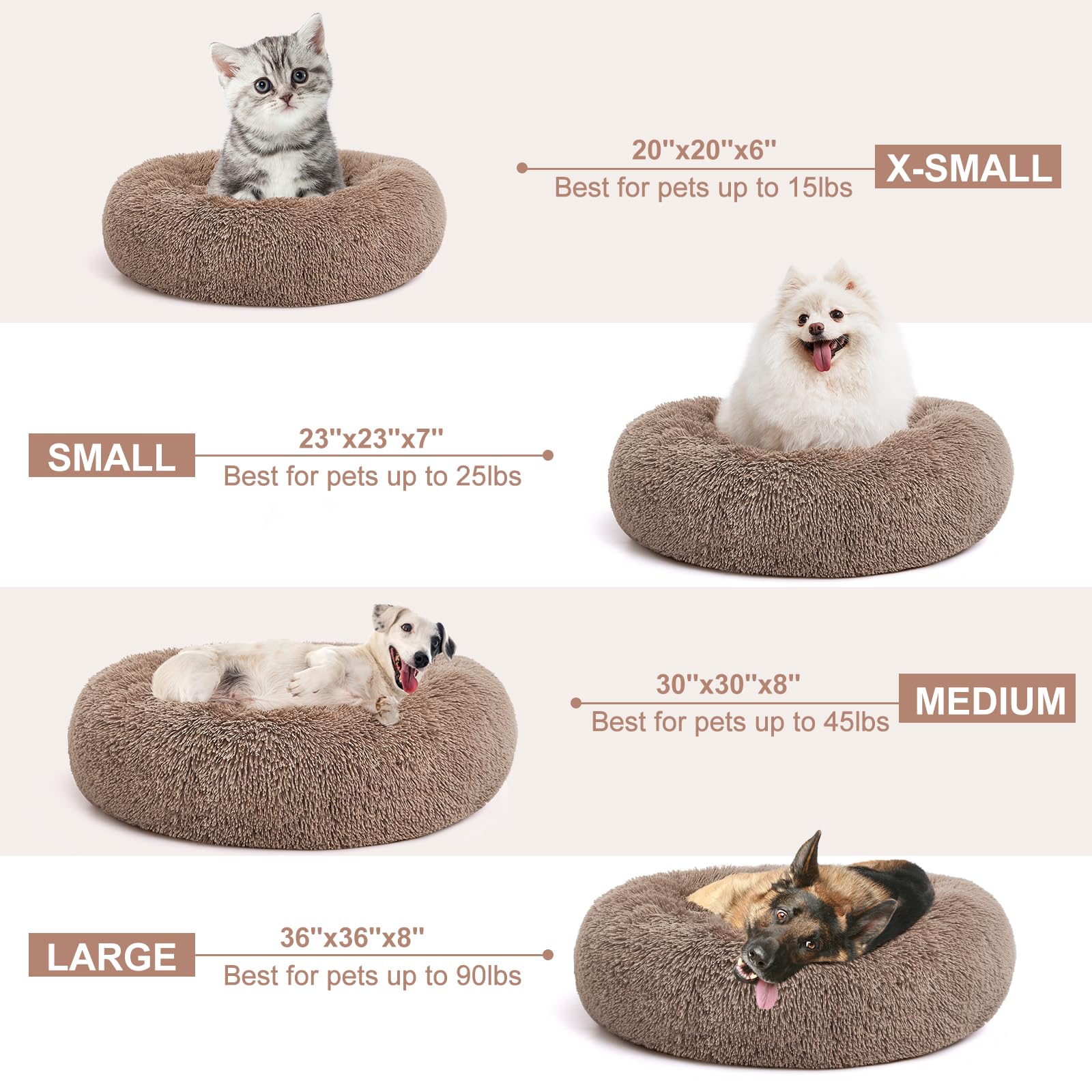 MIXJOY orthopedic donut bed donut shape side view emphasizes head and neck support.