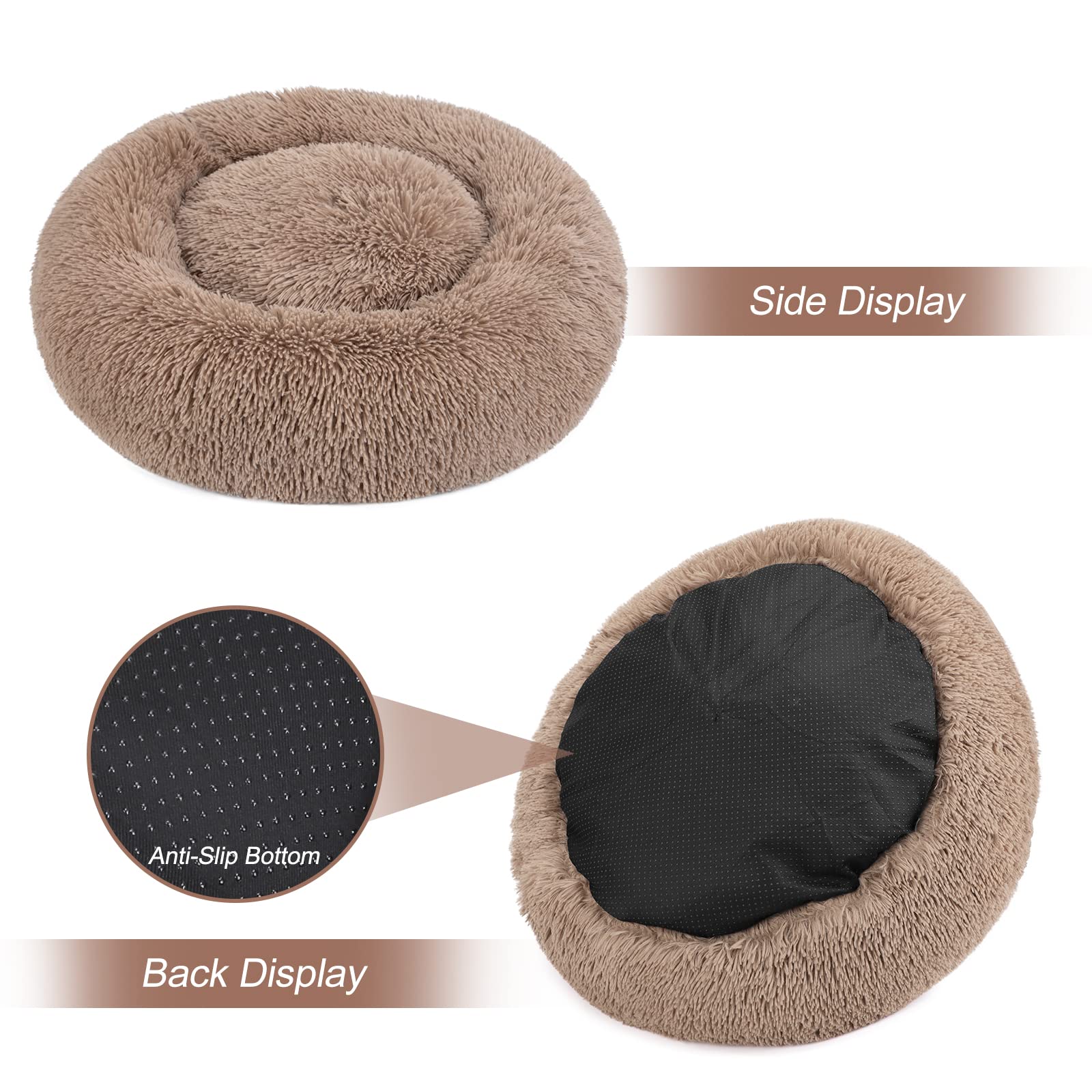 MIXJOY orthopedic donut bed machine-washable fabric makes cleaning easy after adventures.